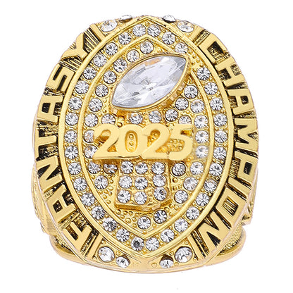 Gold Fantasy Football Championship Ring 2025 – Champion Edition