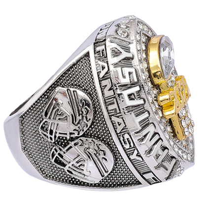 Silver & Gold Fantasy Football Championship Ring 2025 – Champion Edition