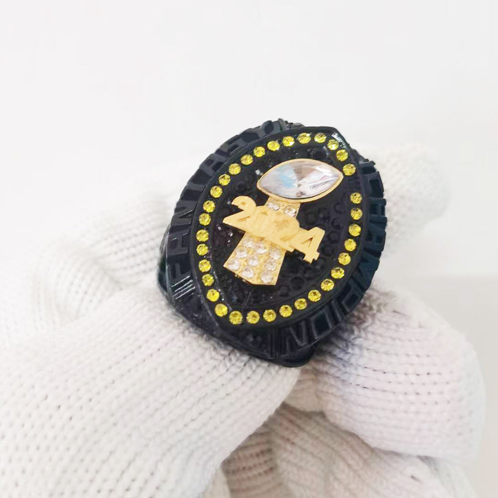 Black, Gold & Yellow Fantasy Football Championship Ring 2025 – Champion Edition
