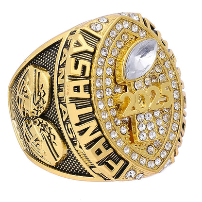 Gold Fantasy Football Championship Ring 2025 – Champion Edition