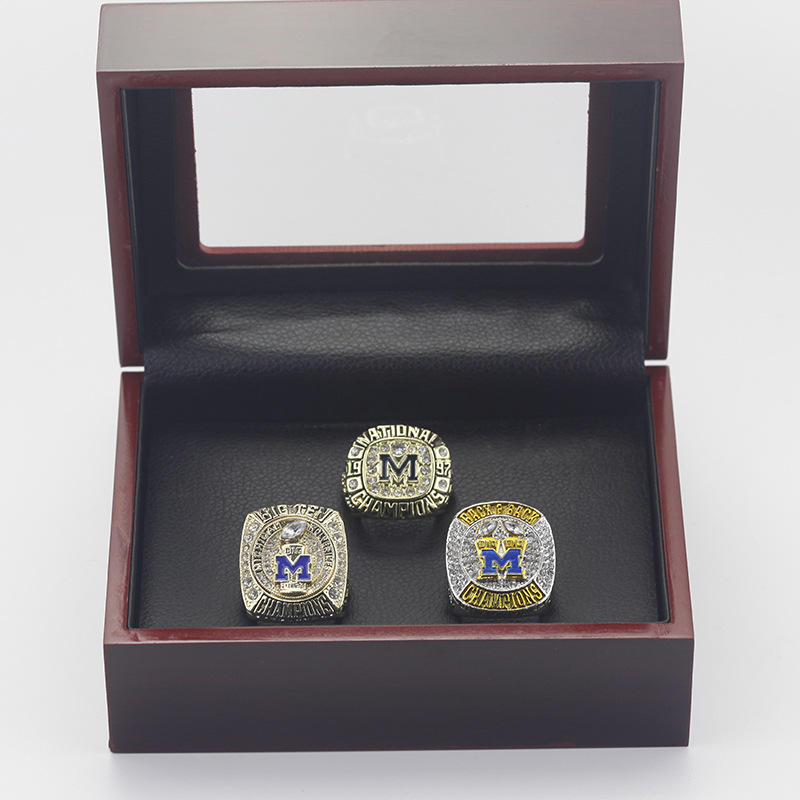 Michigan Wolverines 1997, 2021, 2022 Championship Ring Collection Set