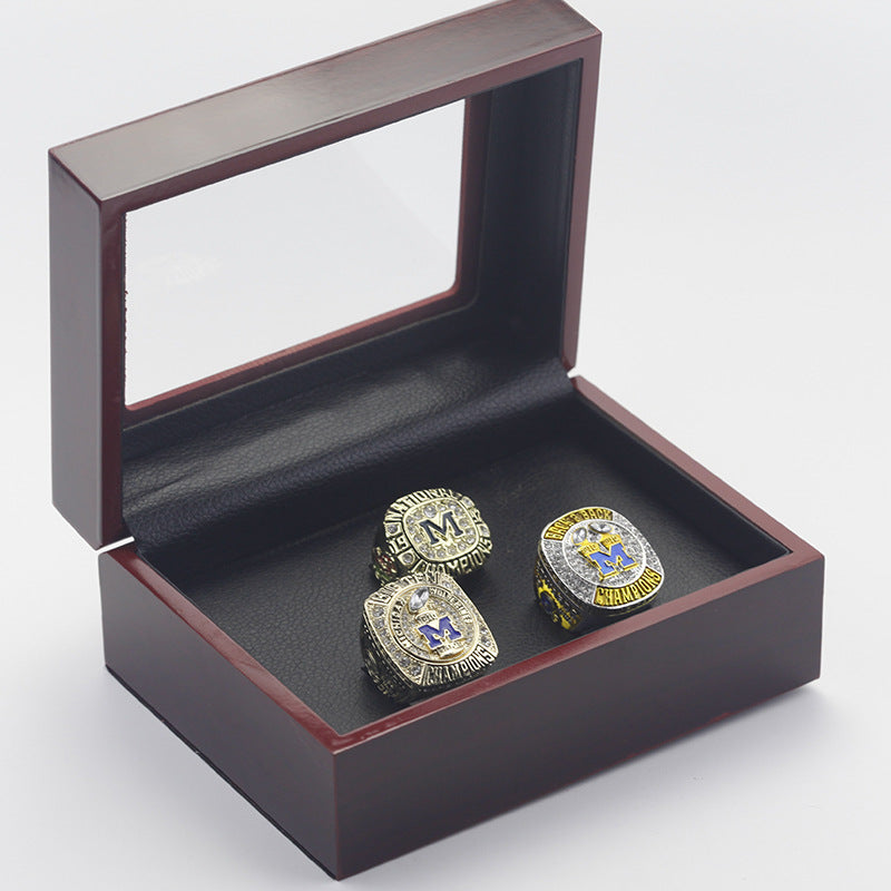 Michigan Wolverines 1997, 2021, 2022 Championship Ring Collection Set